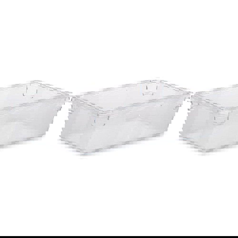 Food/Tote Boxes, 8.5 gal, 26 x 18 x 6, Clear, Plastic